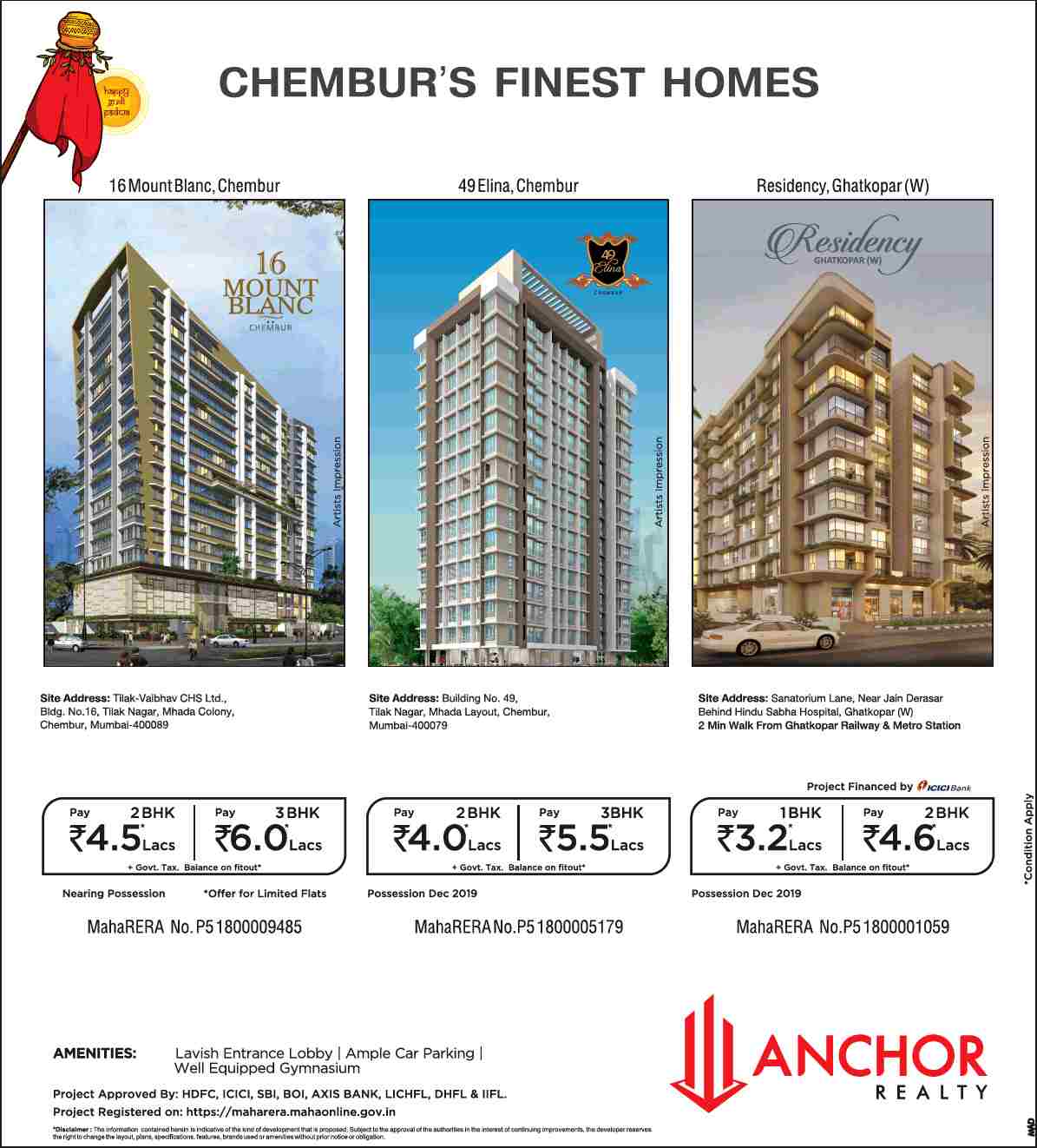 Invest in Chembur's finest homes by Anchor Realty